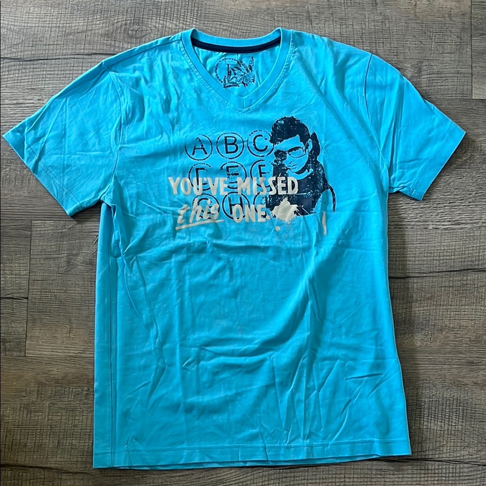 Vibrant Blue Graphic Tee for Men